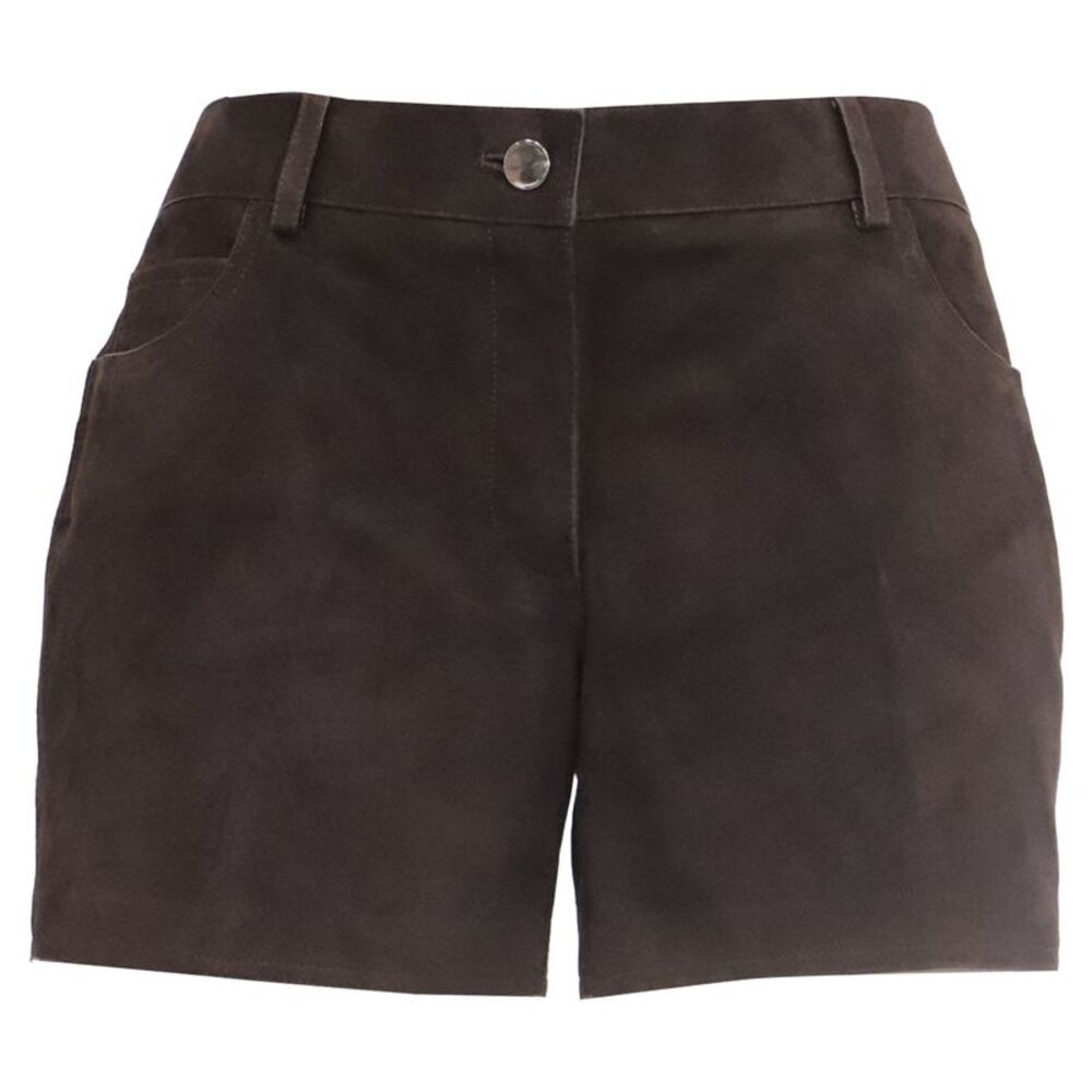 Michael Kors Mini Shorts in Brown Lambskin